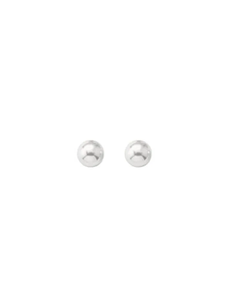 Pearl Stud Earrings|Majorica Earrings Lyra Silver With 9Mm White Pearl