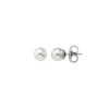 Pearl Stud Earrings|Majorica Earrings Lyra Silver With 10Mm White Pearl