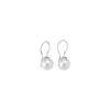Pearl Drop Earrings|Majorica Earrings Lyra Silver With White Pearl 9Mm