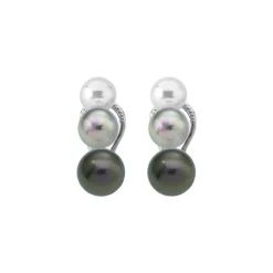 Short Earrings|Majorica Earrings Nuit Multicolored Pearls