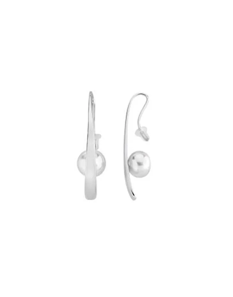Pearl Drop Earrings|Majorica Earrings Planet Silver With 10Mm White Pearl