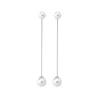 Pearl Drop Earrings|Majorica Earrings Rosa With 8 And 10Mm White Pearls