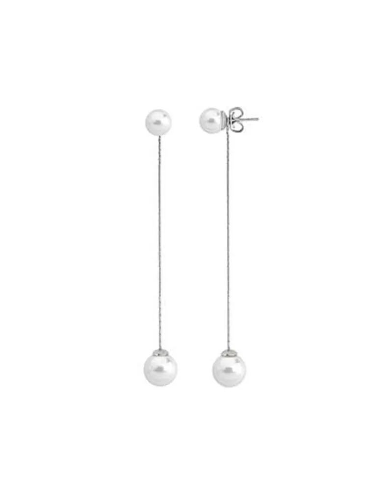 Pearl Drop Earrings|Majorica Earrings Rosa With 8 And 10Mm White Pearls