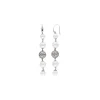 Pearl Drop Earrings|Majorica Eternal Earrings With Round Pearls And Cutwork Ball In Silver