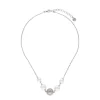 Wedding Necklaces|Majorica Eternal Necklace With Round Pearls And Cutwork Ball In Silver