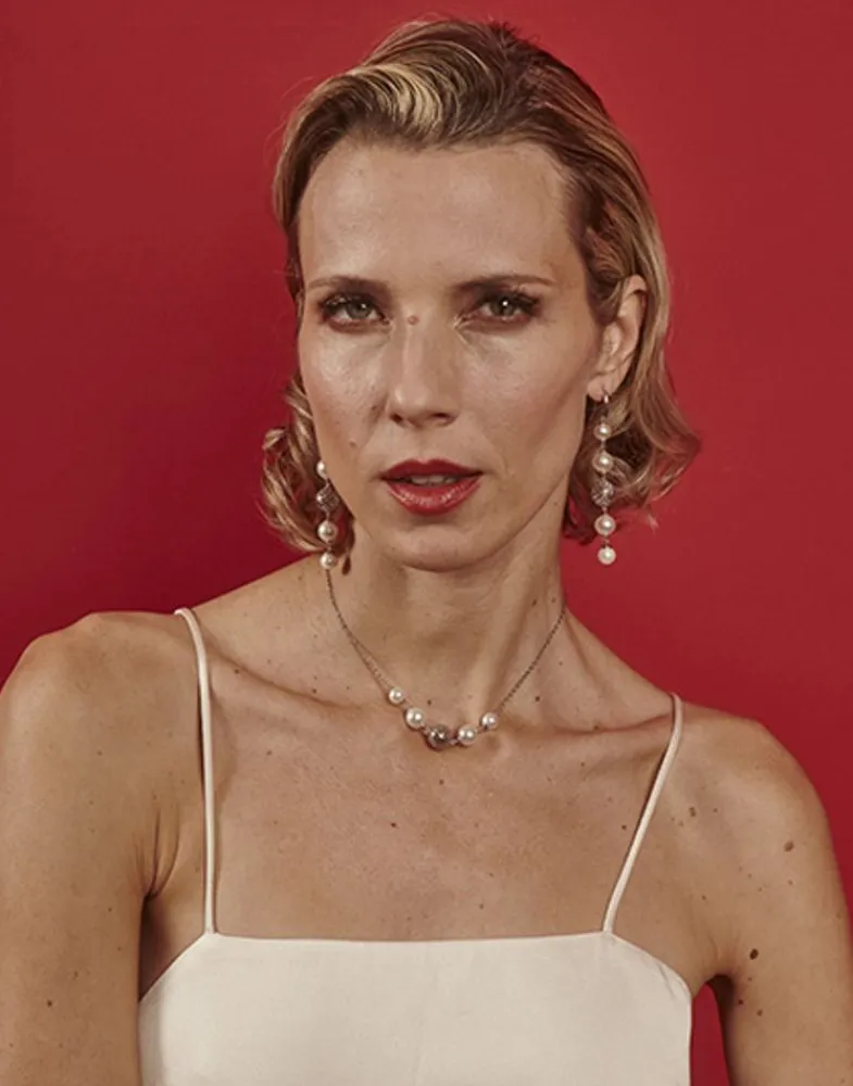 Wedding Necklaces|Majorica Eternal Necklace With Round Pearls And Cutwork Ball In Silver