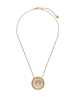 Pendants With Chain|Majorica Etna Necklace In Gold-Plated Silver And Round Pearl 42Cm
