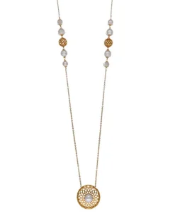 Pendants With Chain|Majorica Etna Necklace In Gold-Plated Silver