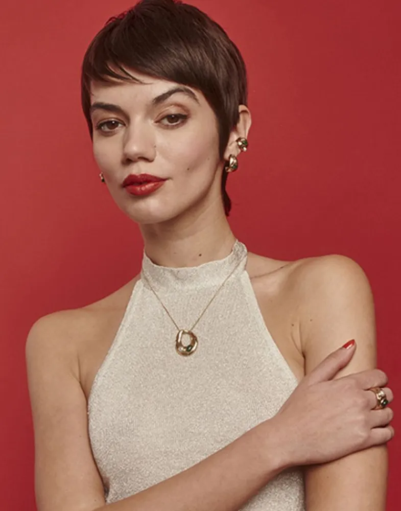 Pendants With Chain|Majorica Feme Chain Necklace With White Pearl And Green Agate