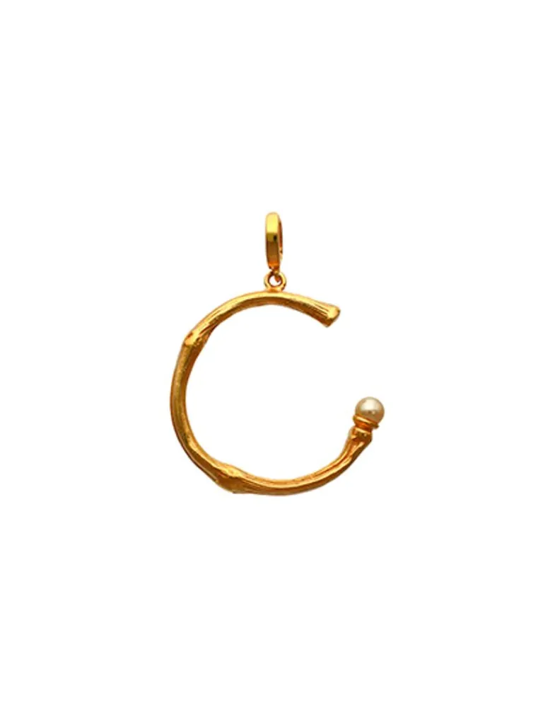 Pendants With Chain|Majorica Golden Bamboo Pendant With Champagne-Coloured Pearl