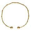 Pearl Chokers|Majorica Golden Bambu Adjustable Choker With Champagne Pearls