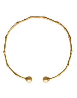 Pearl Chokers|Majorica Golden Bambu Adjustable Choker With Champagne Pearls