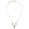 Pendants With Chain|Majorica Golden Necklace With Ayla Pendant In High-Resistance Glass