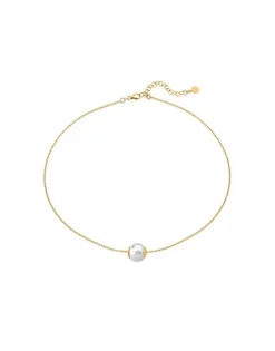 Pendants With Chain|Majorica Golden Silver Large Pendant Nuada 12Mm