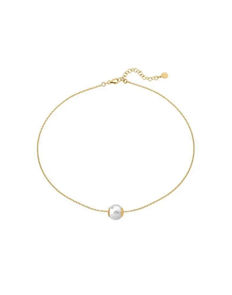 Pendants With Chain|Majorica Golden Silver Large Pendant Nuada 12Mm