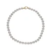 Long Pearl Necklaces|Majorica Golden Silver Necklace Lyra 10Mm 45Cm