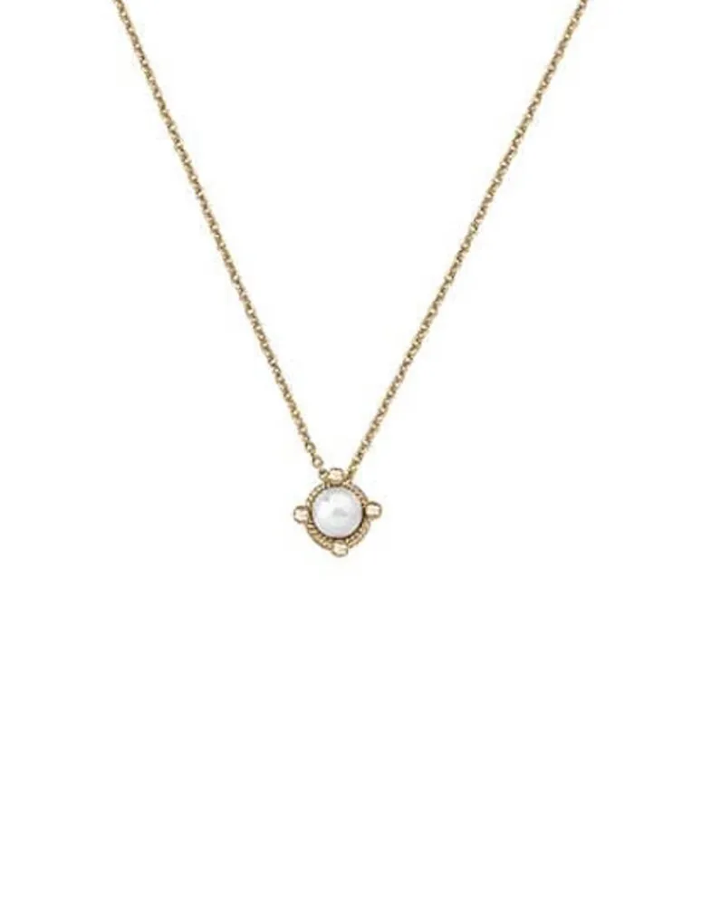 Pendants With Chain|Majorica Golden Silver Pendant Cies 6Mm Pearl