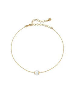 Pendants With Chain|Majorica Golden Silver Pendant Nuada 10Mm