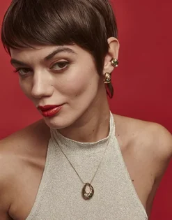 Ear Cuffs|Majorica Gold Feme Earcuff With White Pearl And Green Agate