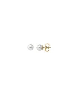 Pearl Stud Earrings|Majorica Gold Plated Cies With 5Mm White Pearl