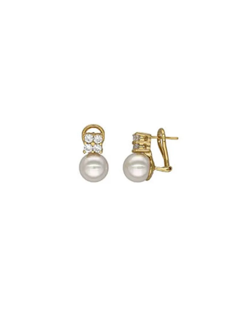 Tu & Yo Earrings|Majorica Gold Plated Earrings Soleil