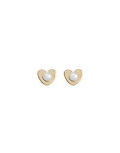 Short Earrings|Majorica Gold Plated Girl Earrings Pure Love