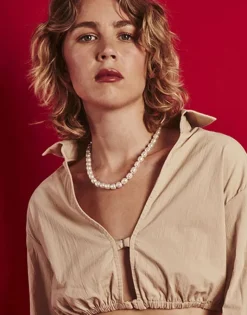Long Pearl Necklaces|Majorica Gold-Plated Necklace Agora