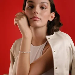 Short Earrings|Majorica Gold-Plated Silver Earrings Nuada With 10Mm White Pearl Flattened Round