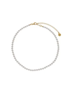 Long Pearl Necklaces|Majorica Gold-Plated Silver Necklace Ballet 4 Mm