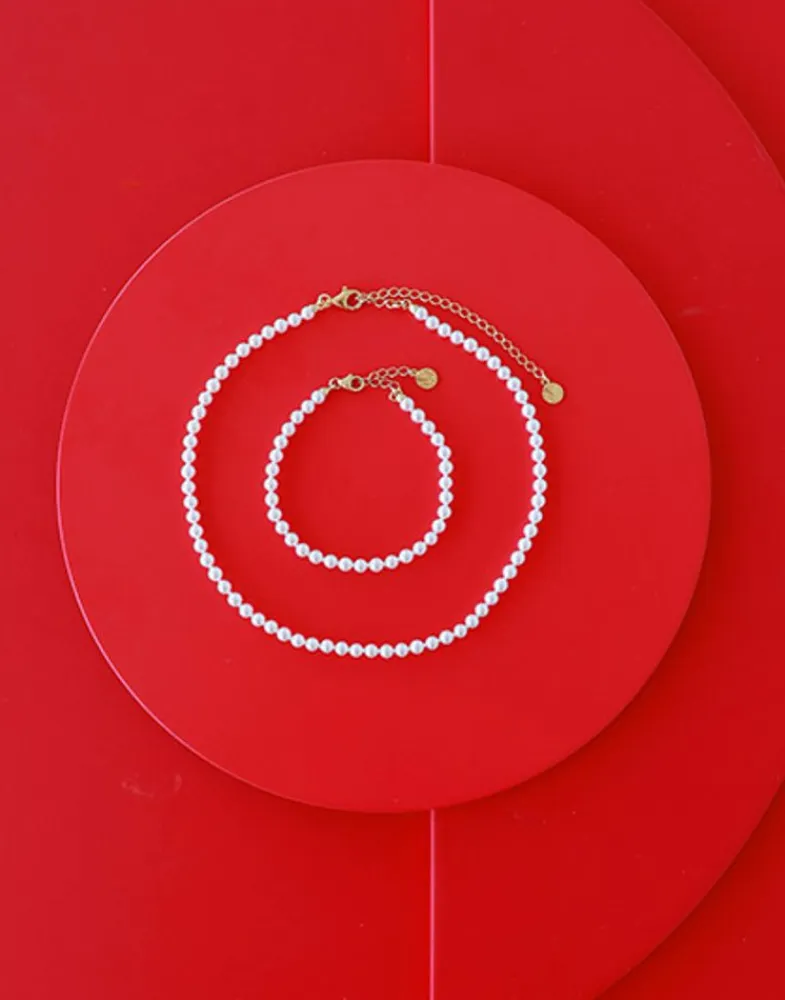Long Pearl Necklaces|Majorica Gold-Plated Silver Necklace Ballet 4 Mm