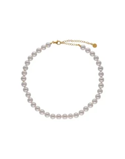 Long Pearl Necklaces|Majorica Gold-Plated Silver Necklace Ballet 8 Mm