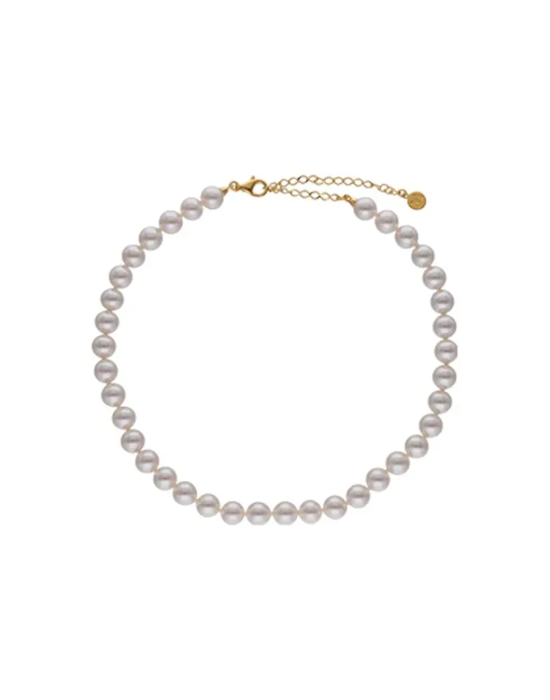 Long Pearl Necklaces|Majorica Gold-Plated Silver Necklace Ballet 8 Mm