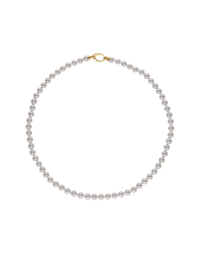 Long Pearl Necklaces|Majorica Gold-Plated Silver Necklace Lyra 7Mm 50Cm