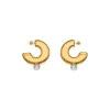 Pearl Hoop Earrings|Majorica Juno Large Hoop Earrings In Gold Steel And Pearl