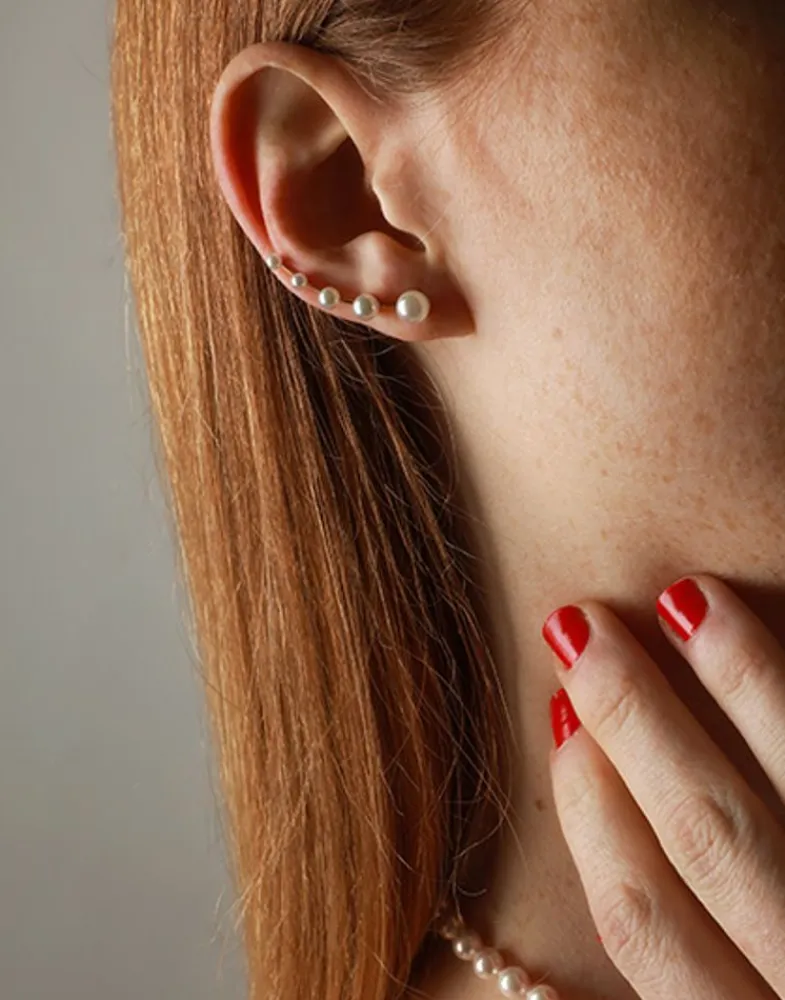 Ear Cuffs|Majorica Kea Gold Earcuff Earring With Round Pearls