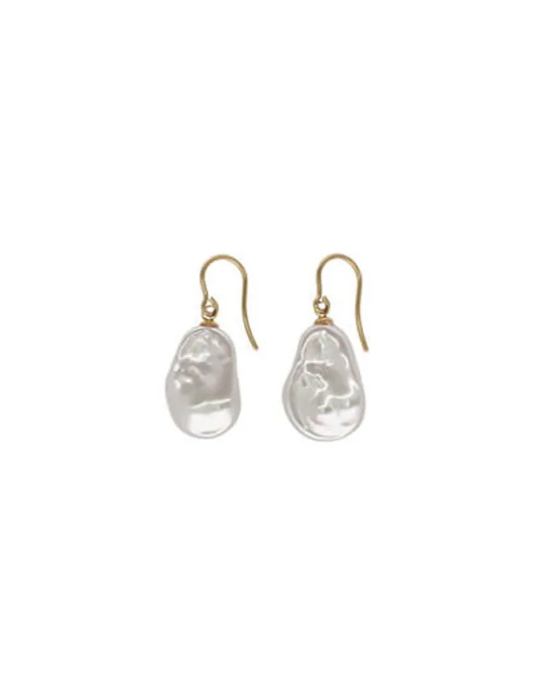 Pearl Drop Earrings|Majorica Keila Earrings With Wild Pearl