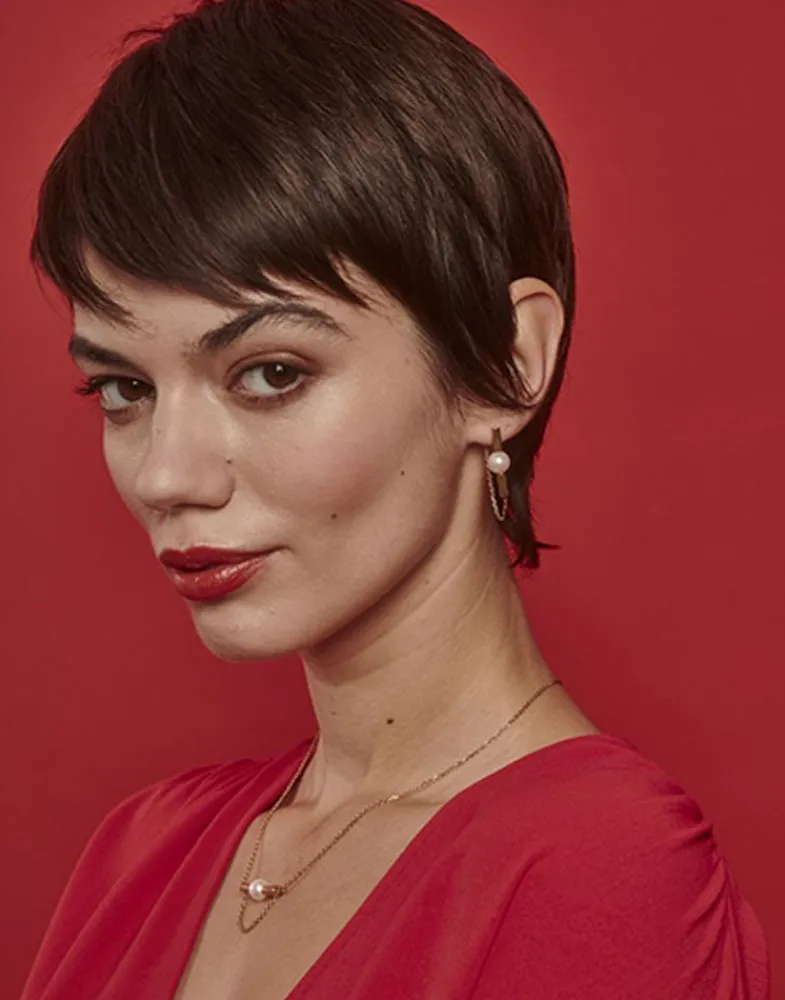 Pearl Drop Earrings|Majorica Lagom Long Earrings In Steel And White Pearl