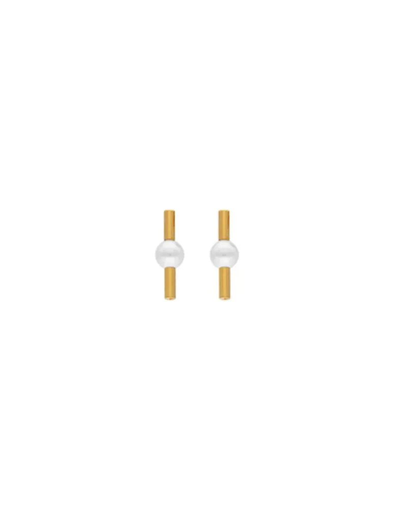 Pearl Drop Earrings|Majorica Lagom Long Earrings In Steel And White Pearl