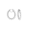 Pearl Hoop Earrings|Majorica Large Hoop Earrings Ada With Pearls