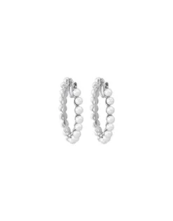 Pearl Hoop Earrings|Majorica Large Hoop Earrings Ada With Pearls