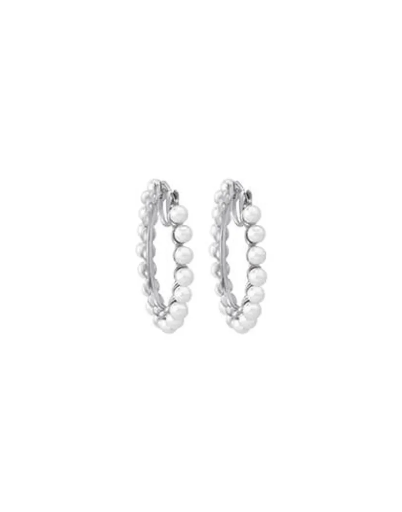 Pearl Hoop Earrings|Majorica Large Hoop Earrings Ada With Pearls