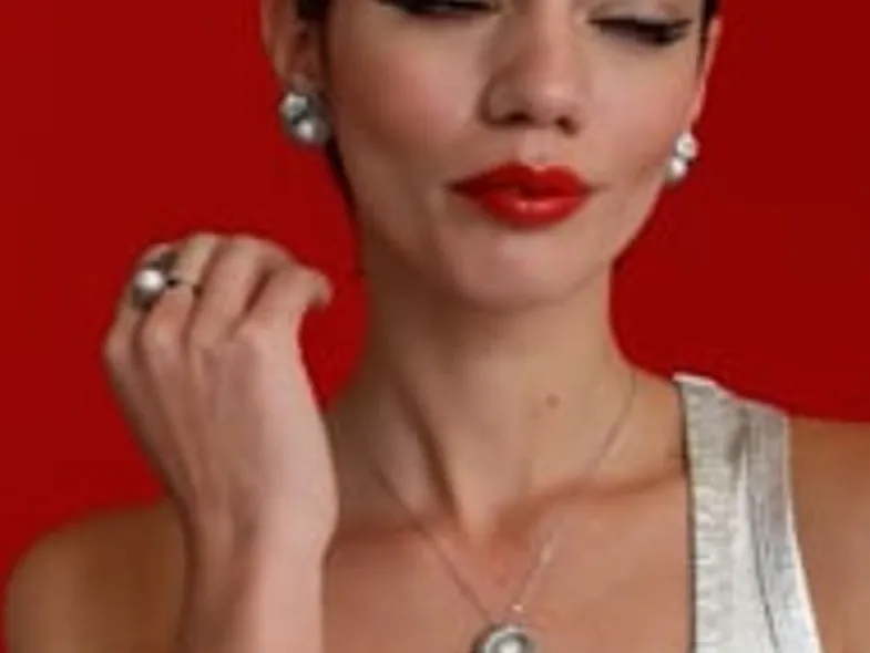 Large Pearl Rings|Majorica Large Le Palm Steel Ring With White Pearl