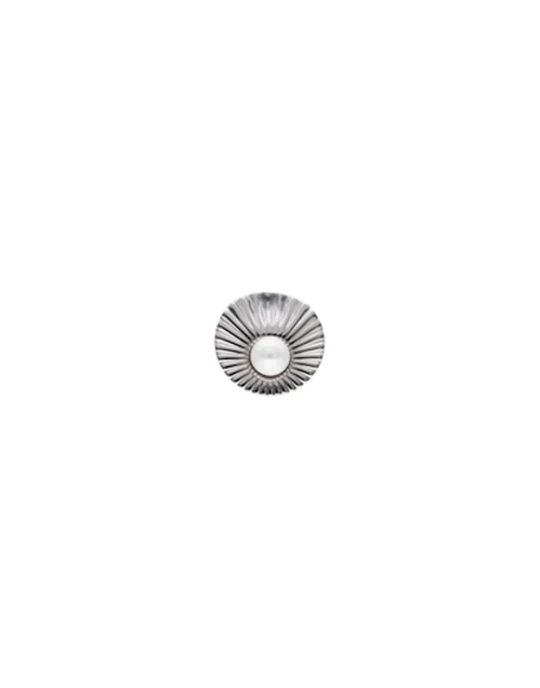 Large Pearl Rings|Majorica Large Le Palm Steel Ring With White Pearl