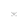 Pins|Majorica Le Club Golf Broach In Steel With A White Half Pearl