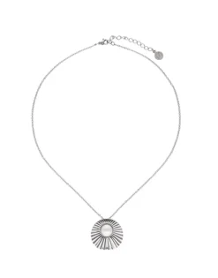 Pendants With Chain|Majorica Le Palm White Pearl Steel Necklace