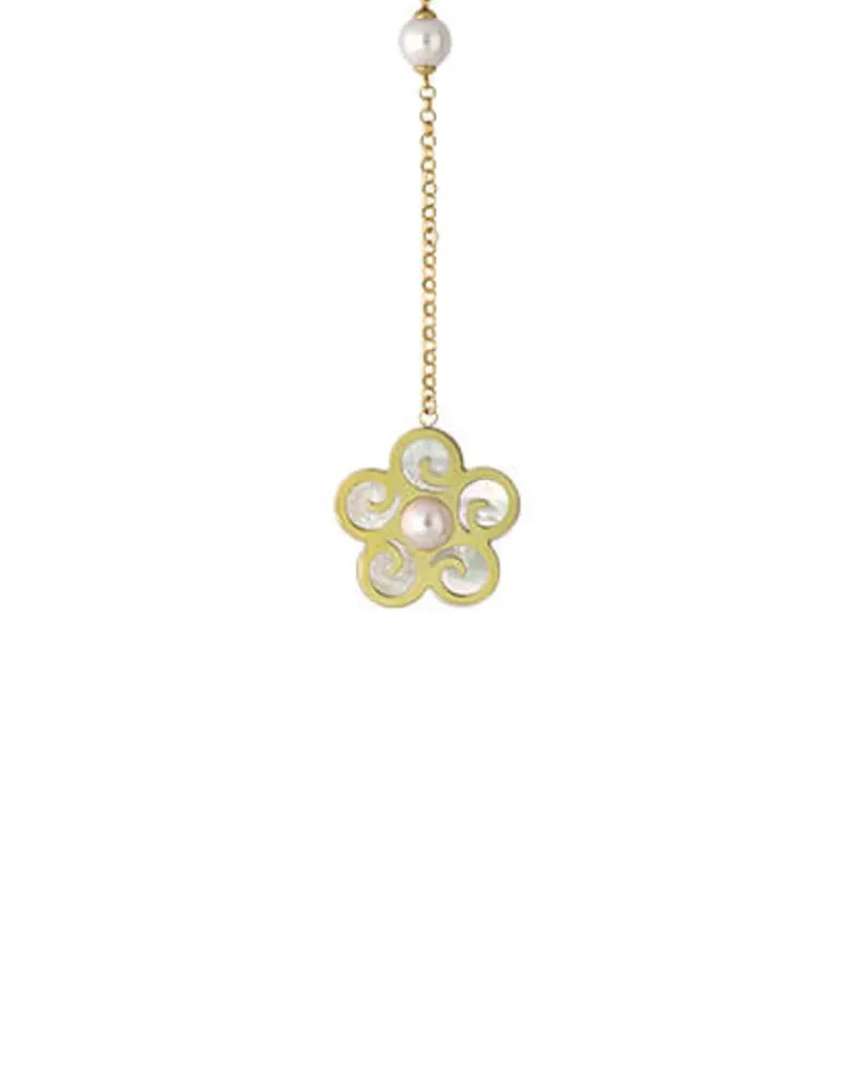 Pearl Chain Necklaces|Majorica Long Roxana Necklace With Pearl Flower