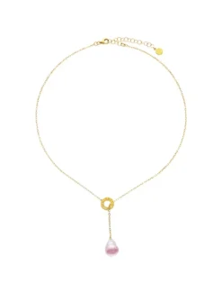 Pendants With Chain|Majorica Luar Chain Necklace With Ruby Red Gradient Baroque Pearl