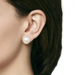Short Earrings|Majorica Mabe 14Mm White Pearl Earrings In Silver