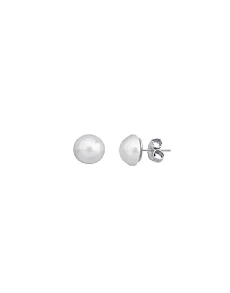 Short Earrings|Majorica Mabe 10Mm White Pearl Earrings In Silver