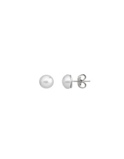 Short Earrings|Majorica Mabe 8Mm White Pearl Earrings In Silver